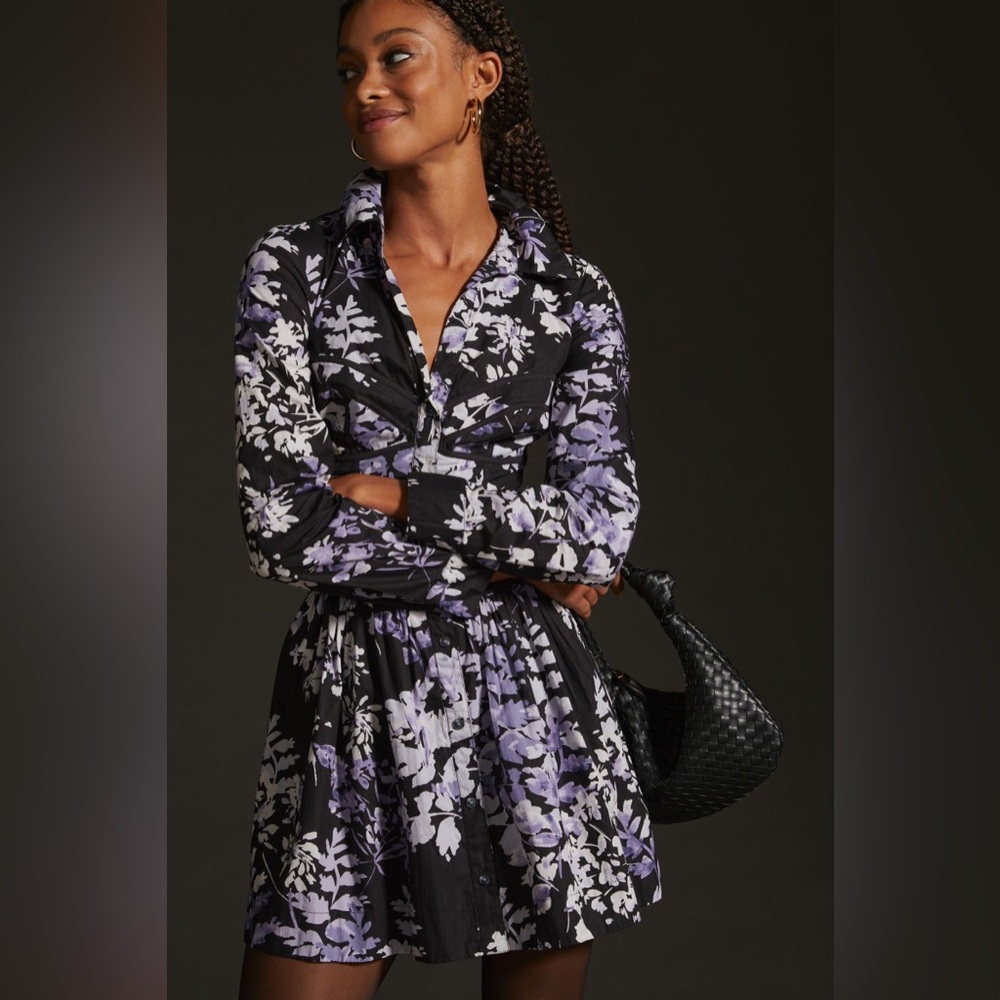 Anthropologie Corset Shirt Dress